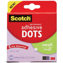 Scotch Permanent Adhesive Dots - Small Craft 0.2" 300/Package