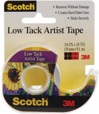 Scotch Low Tack Artist Tape 0.75" x 10 yd - 0.75" x 10 yd