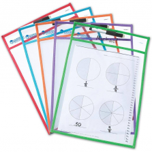 Learning Resources Write & Wipe Pockets - Set of 5