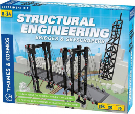 Thames & Kosmos Structural Engineering: Bridges & Skyscrapers Experiment Kit - 395 Piece