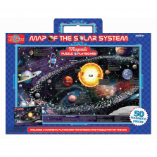 Map of the Solar System Magnetic Playboard and Puzzle - 50-piece