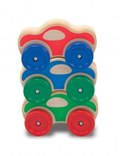 Melissa & Doug Stacking Cars Wooden Baby Toy