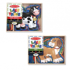 Melissa & Doug Lace and Trace Set of 2: Pets and Farm Animals