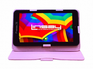 LINSAY 7 inch Quad Core Dual Camera Android Tablet - Pink Protective Case