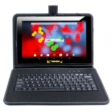LINSAY 10.1 inch Quad Core 1280x800 IPS Screen Tablet 16GB with Black Leather Keyboard Case