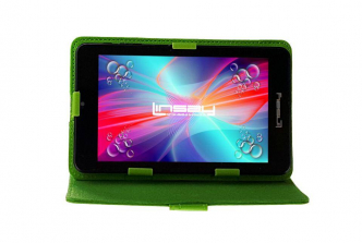 LINSAY 7 inch Quad Core 1280 x 800 IPS Screen Tablet with Green Leather Protective Case