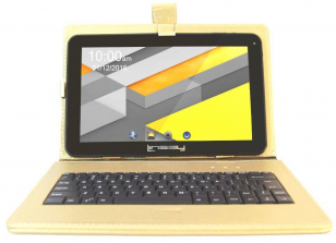 Linsay 10.1 inch New Quad Core 8GB Tablet Bundle with Golden Keyboard