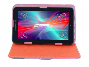 LINSAY 7 inch Quad Core Tablet - New York Style Leather Case