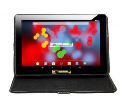 LINSAY 10.1 inch Quad Core 1280 x 800 IPS Screen Tablet 16GB with Black Leather Protective Case
