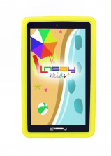 LINSAY 7 inch Quad Core Funny Tab 1280 x 800 IPS Screen Dual Camera Android Bundle with Kids Yellow Defender Case