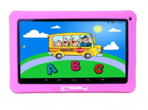 LINSAY 10.1 inch New Quad Core Kids Funny Tablet with Pink Kids Defender Case