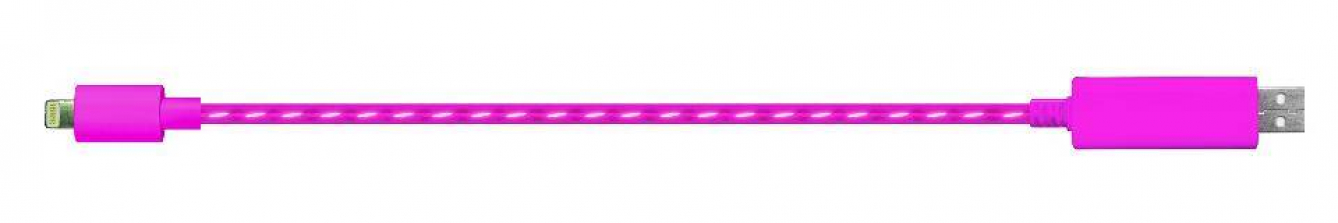 Light Grooves Light Up Lightning Charging Cable - Pink