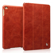 Jisoncase Vintage Leather Case for Ipad Mini 4 - Berry Red