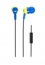 Wicked Audio Bandit with Mic Earbuds - Blue/Electric Green