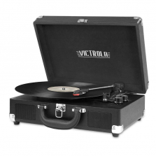 Victrola Portable Suitcase Record Player with Bluetooth - Black
