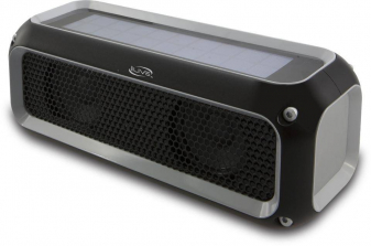 iLive Wireless Bluetooth Water Resistant Solar-Recharging Speaker - Black