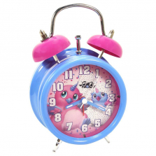 Hatchimals Twin Bell Analog Clock - Blue with Pink