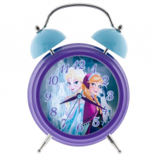 Disney Frozen Twin Bell Bank Musical Alarm Clock - Ana/Elsa