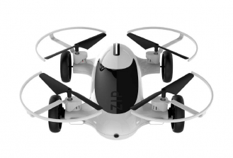 Sharper Image Rechargeable Fly and Drive Car Drone - White