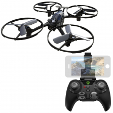Sky Viper Remote Control Hover Racer Gaming Drone - 2.4 GHz Black