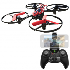 Sky Viper Remote Control Hover Racer Gaming Drone - 2.4 GHz Red