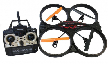 Rockn' Remote Control Stunt Master Quad Copter Drone - Black