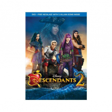 Disney Descendants 2 DVD with Bonus Necklace with 5 Villain Icons