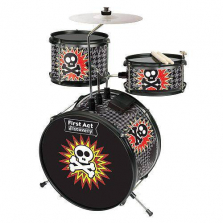 First Act Discovery Light-Up Drum Set with Skulls