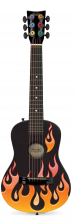 First Act Discovery Acoustic Guitar - Black with Flames