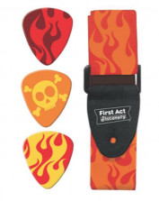 First Act Discovery Guitar Accessory Pack - Orange Fire