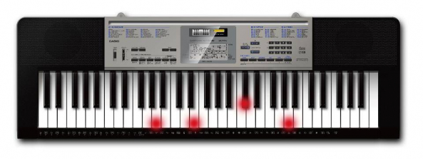 Casio LK-175 Lighted 61 Full Size Key Keyboard with EFX