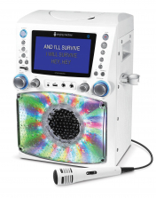 The Singing Machine Karaoke System with 7 inch Color Screen - White