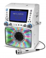 The Singing Machine Karaoke System with 7 inch Color Monitor - White