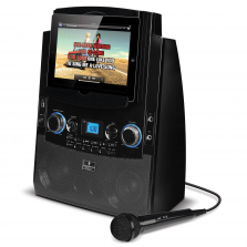 The Singing Machine Bluetooth(R) Mobile Karaoke System with Resting Tablet Cradle and Microphone - Black