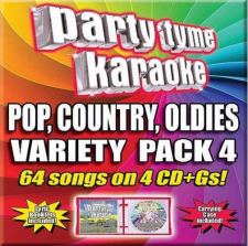 Party Tyme Karaoke Pop, Country, Oldies Variety Pack 4