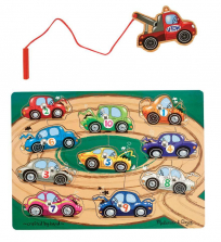 Melissa & Doug Tow Truck Magnetic Wooden Puzzle Towing Game - 10-piece