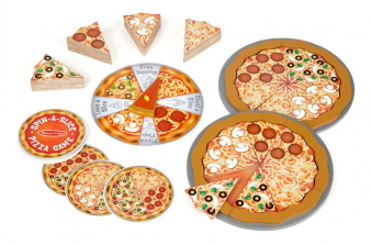 Melissa & Doug Spin-a-Slice Pizza Matching Game for Kids (72 pcs Plus Spinner)