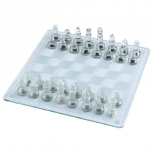 Ideal Checkmate Glass Chess Set