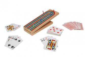 Ideal Folding Wood Cribbage Board Classic Card Game