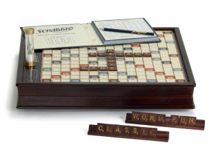 Winning Solutions Scrabble Game Deluxe Wooden Edition