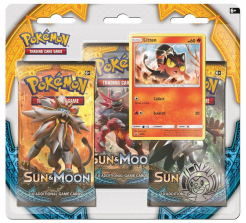 Pokemon Sun & Moon 1 Plus Litten Promo Card - 3 Pack