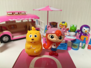 Игровой набор Дуда и Дада -" Розовый пикап ( автобус) с Дудой и Дадой