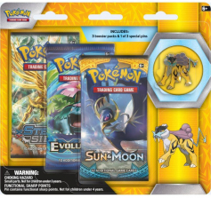 Pokemon 3 Pack Sun and Moon Guardians Rising Pin - Raikou
