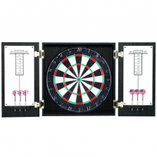 Hathaway Winchester Dartboard and Cabinet Set - Black