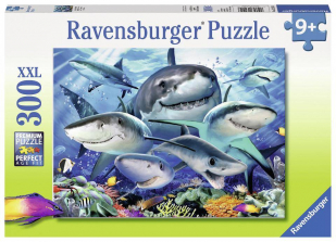 Ravensburger XXL Jigsaw Puzzle 300-Piece - Smiling Sharks
