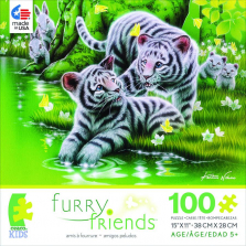 Ceaco Kids Furry Friends Jigsaw Puzzle 100-Piece - Tiger Cubs