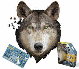 Madd Capp I Am Wolf Head-Shaped Jigsaw Puzzle - 550-piece