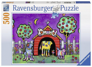 Ravensburger 500-Piece Puzzle-Dogs at Twilight