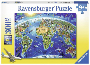 Ravensburger World Landmarks Map Jigsaw Puzzle - 300-Piece