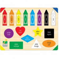 The Learning Journey Lift and Learn Colors and Shapes Wooden Puzzle - 16-piece